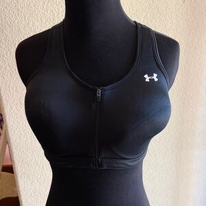 Under Armour Women's Black Zip Sports Bra